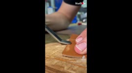 ASMR heaven with spectacularly soothing footage of hand-crafting leather