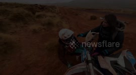 Biker breaks her leg and jaw racing across sandy dunes in St George, Utah