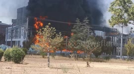 Fire In Private Hospital Building in Ankara, Turkey