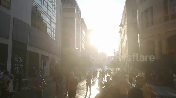 Clashes during first anniversary beirut blast next the parliament