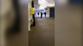 Three thugs rob an electric scooter from a helpless victim in Luton, UK