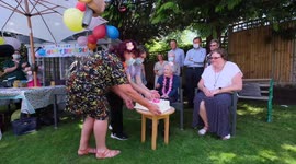 UK woman celebrates her 108th BIRTHDAY with friends and family