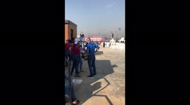 Port in Beirut, Lebanon on a day of the blast anniversary