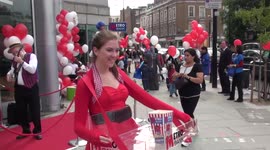 Jazzy opening of Metro Bank branch in Earls Court in summer 2010 - London