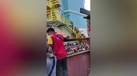 Crowds surge forwards for Covid-19 vaccine in the Philippines