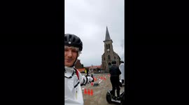 Trying a two-wheeled, self-balancing personal transporter (Segway) for the first time ever, while touring a UNESCO site