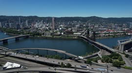 Aerial View Of Portland, US