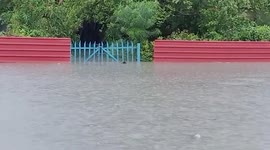 Heavy rain floods town and train station in central India