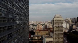Aerial View Of The Tallest Building In Sao Paulo With A Glass Gazebo, Brazil
