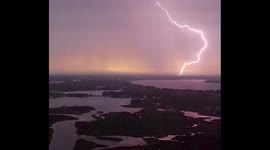 Watch this stunning drone footage of multiple lightning strikes over Florida