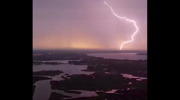 Watch this stunning drone footage of multiple lightning strikes over ...