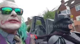 *EXTENDED FOOTAGE* Devon man makes a proposal to his girlfriend - with the help of Batman and Joker