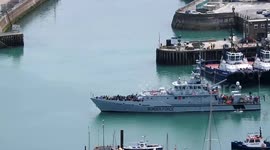 Vigilant been out all morning collecting illegal immergrants came in at Dover we recon my be 250 on board