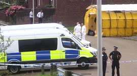 Forensics search area in Plymouth after deadly mass shooting yesterday which killed six people including gunman (13/8)