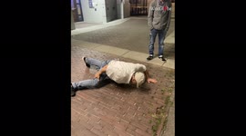 Elderly man embarrasses young challenger with INSANE one-arm push-ups