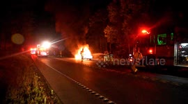 Vehicle fire, Locust Gap, Pennsylvania