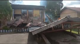 Drunk Young Man Shot by Police, Family Attacks and Burns a Police Station in Nimboran, Indonesia