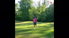 'EPIC One-Handed Handstand GOLF Trick Shot'