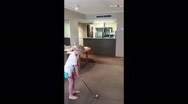 '10-Year-Old Stuck in Quarantine Pulls Off IMPRESSIVE Golf Trick Shot'