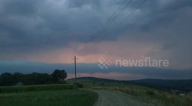 Scary Close Severe Thunderstorm! - Beautiful Shelf Cloud- Hiliseu Crisan Botosani Romania