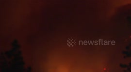 Night Shots of Wildfires at Lytton, Canada