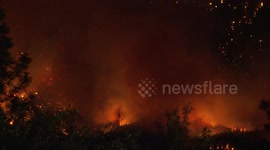 British Columbia Wildfires Night Shots at Lytton, Canada