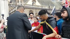 Female Afghan protester raises concerns with Labour MP Nav Mishra