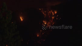 Night Shots of Wildfires at Lytton, Canada