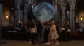 Museum of Moon - moon inspired art show keeps visitors spellbound at St John the Baptist Church on Holland Road