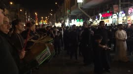 People celebrating Muharram in Baghdad, Iraq