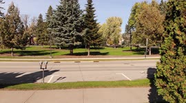 Drone Footage Of The University Of Wisconsin stout - midwest fall time