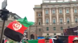 People In Stockholm, Sweden March And Chant Slogans In Support Of Afghan People