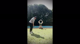 Newsflare Edit - ''Through the Legs & Across the River' - This INSANE Golf Trick Shot is the REAL TRUST TEST '