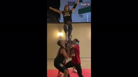 Headbutts and high falls - new stunts are never easy, though the fails are often funny