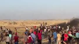 Palestinians hold anti-Israel protest at Israel-Gaza border fence