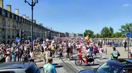 Protests continue in Bordeaux, France, against Covid-19 health pass for seventh week in a row