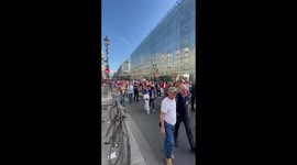 French health pass protesters rally for 7th week in Paris