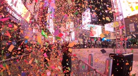 Watching confetti fall on New Year's Eve at an empty Times Square is eerie but beautiful