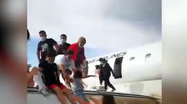 Four injured during evacuation after plane overshoots runway in northwest China