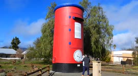 South Africa: broken water tower turned into the largest mailbox in Africa