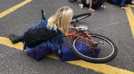 Police arrest Extinction Rebellion protesters blocking major London road