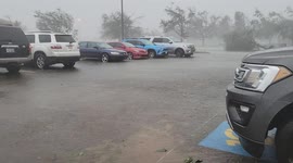 The Hurricane Ida impacting Houma, Louisiana