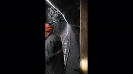 The movement of a blast wave in a mine after an explosion