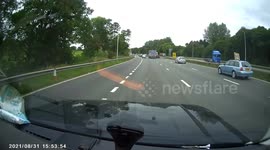 HGV sideswipes silver car