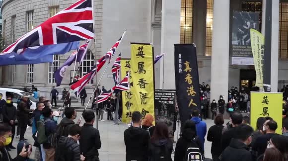 Hong Kong solidarity protest in Manchester as 65,000 Hong Kongers apply for special UK visa