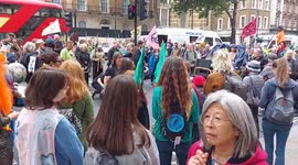 Second week of Extinction Rebellion protest in London, UK