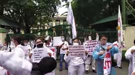 Philippine health workers decry unpaid benefits and low wages amid Covid-19 crisis
