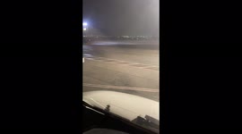 Filming the moment the plane took off in the sky from the airport