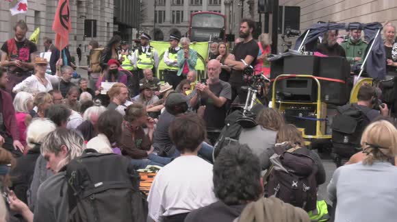 Extinction Rebellion continue their campaign against investment in Fossil Fuels In London