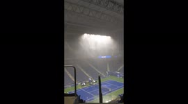 US Open tennis match suspended amid epic downpour during Hurricane Ida